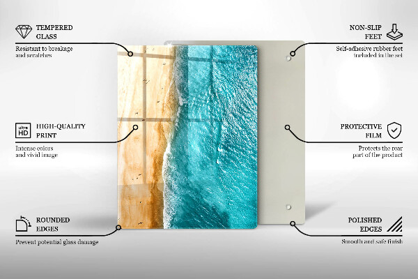 Tocător din sticlă Compoziție modernă