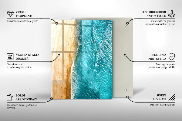Tocător din sticlă Compoziție modernă