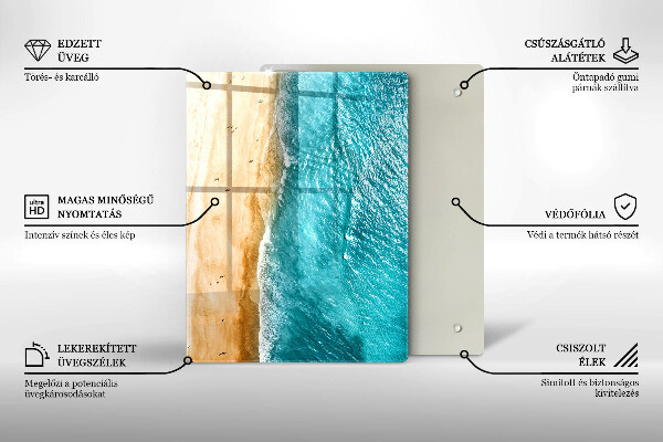 Tocător din sticlă Compoziție modernă