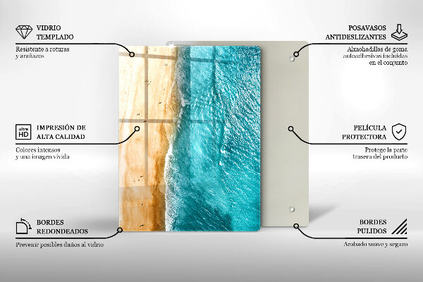Tocător din sticlă Compoziție modernă