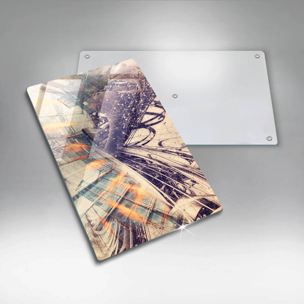 Tocător din sticlă Compoziție modernă