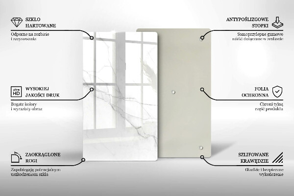 Tocător de bucătărie Marmură albă delicată