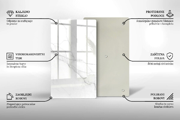 Tocător de bucătărie Marmură albă delicată