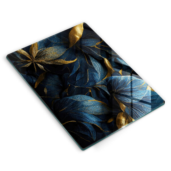 Tocător de bucătărie Frunze decorative cu aur