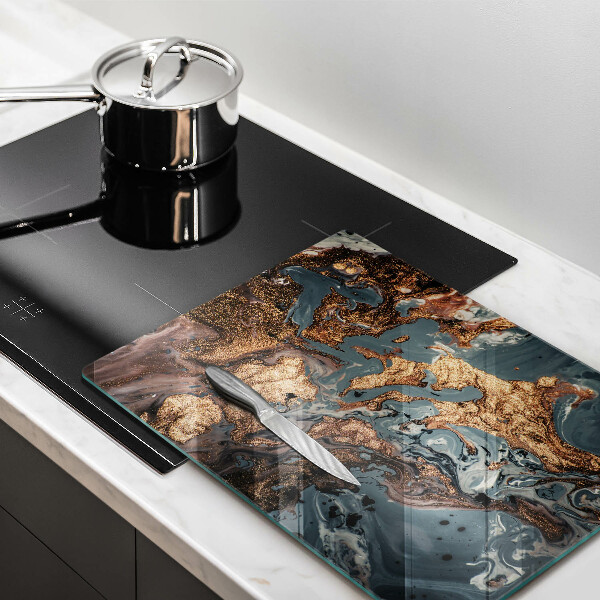 Tocător de bucătărie Stâncă decorativă cu aur