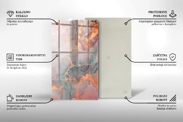 Tocător de bucătărie Marmură cu aur