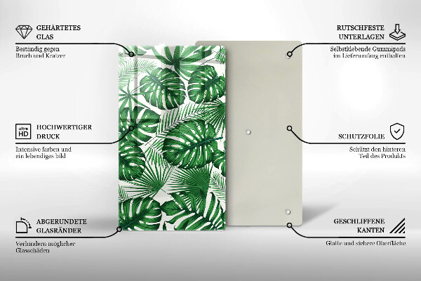 Tocător de bucătărie Monstera pleacă