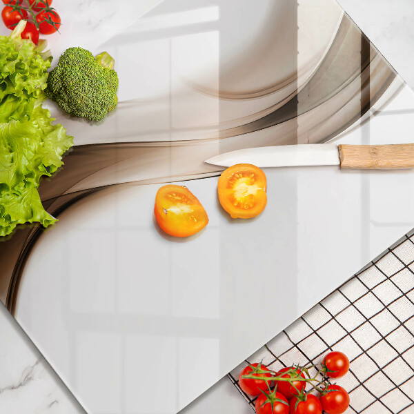 Tocător de bucătărie Linii maro abstracte