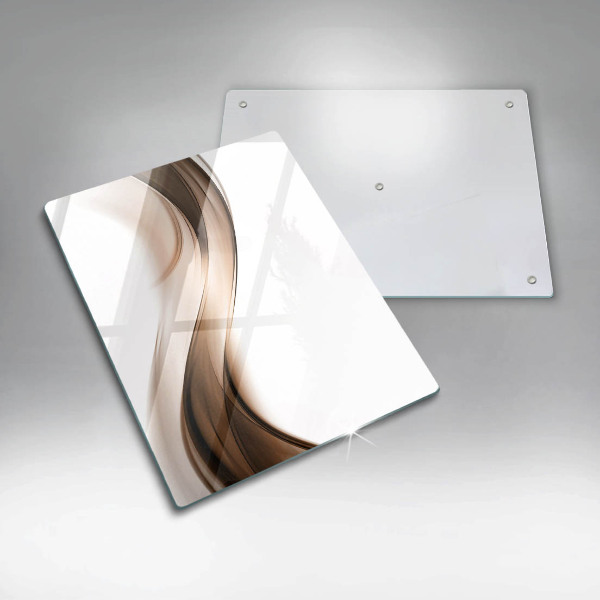 Tocător de bucătărie Linii maro abstracte