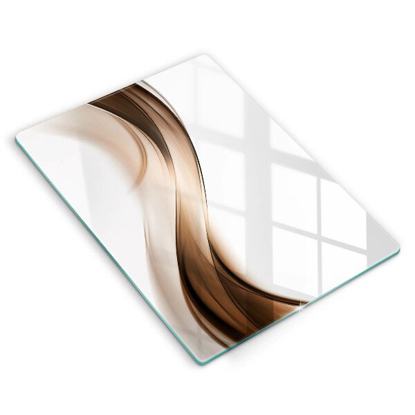 Tocător de bucătărie Linii maro abstracte