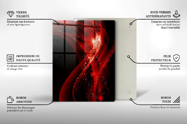 Tocător de bucătărie Linii maro abstracte