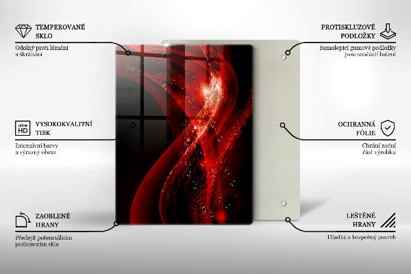 Tocător de bucătărie Linii maro abstracte