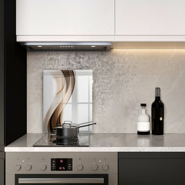 Tocător de bucătărie Linii maro abstracte