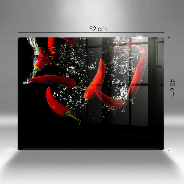 Tocător din sticlă Ardei iute în apă