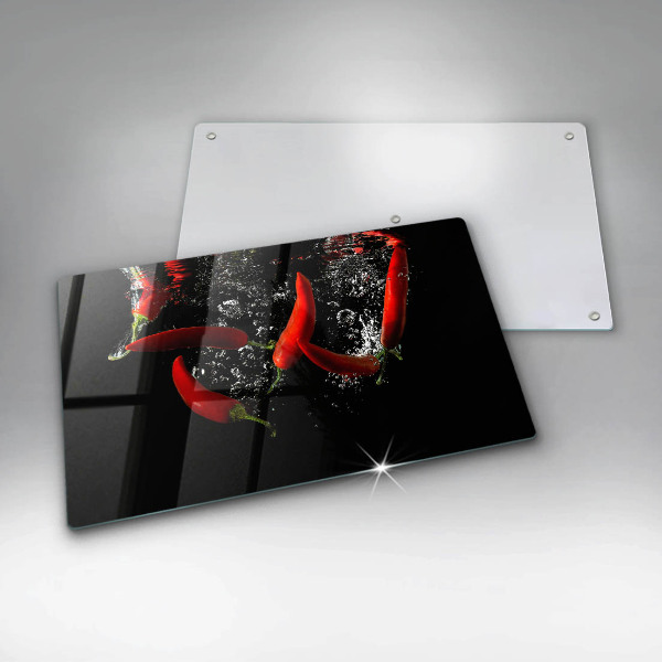 Tocător din sticlă Ardei iute în apă