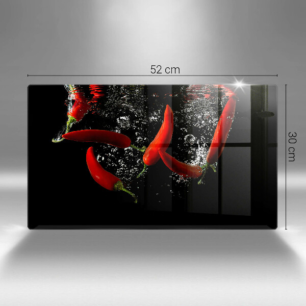 Tocător din sticlă Ardei iute în apă