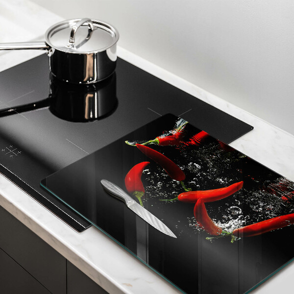 Tocător din sticlă Ardei iute în apă