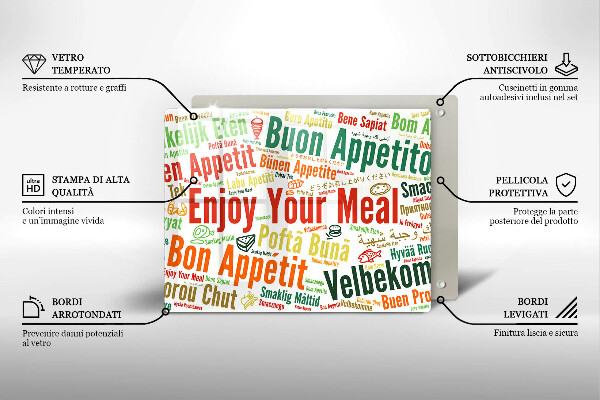 Tocător din sticlă Subtitrări Bon appetit limbi