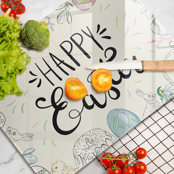 Tocător din sticlă Happy Easter