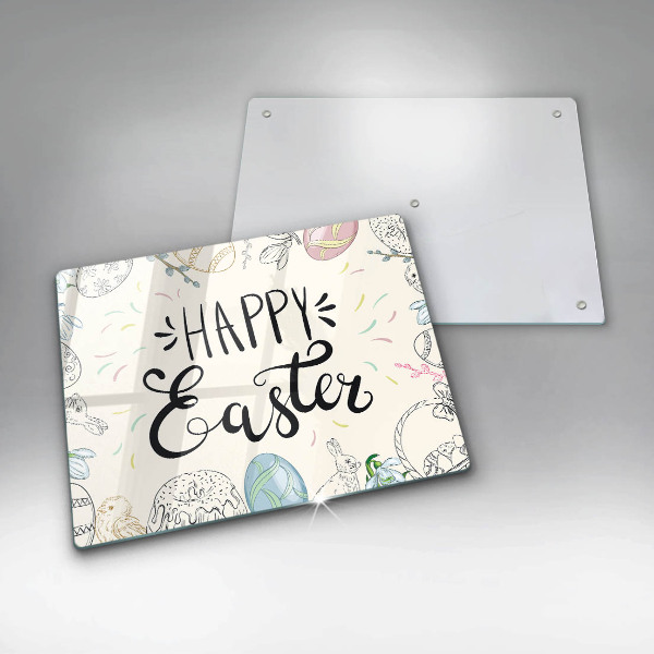 Tocător din sticlă Happy Easter