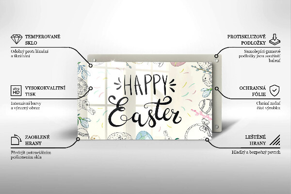 Tocător din sticlă Happy Easter
