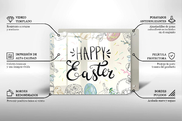 Tocător din sticlă Happy Easter