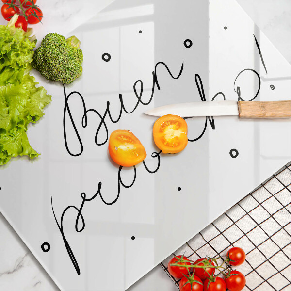 Tocător din sticlă Buen provecho!