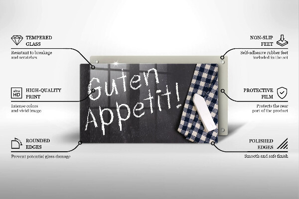 Tocător din sticlă Guten Appetit!