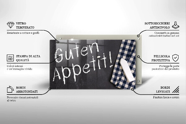 Tocător din sticlă Guten Appetit!