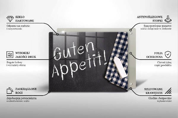 Tocător din sticlă Guten Appetit!