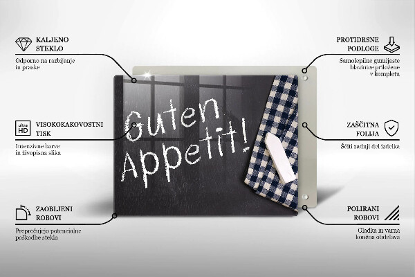 Tocător din sticlă Guten Appetit!