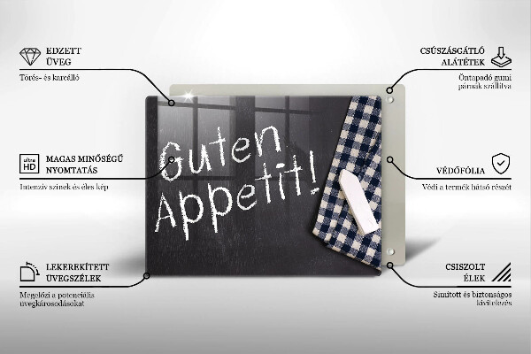Tocător din sticlă Guten Appetit!