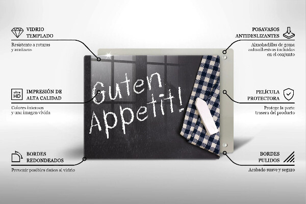 Tocător din sticlă Guten Appetit!