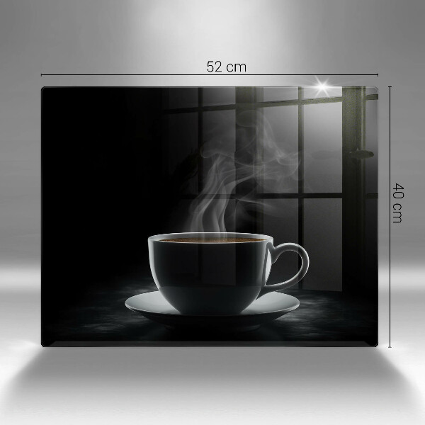 Tocător din sticlă ceașcă fierbinte de cafea