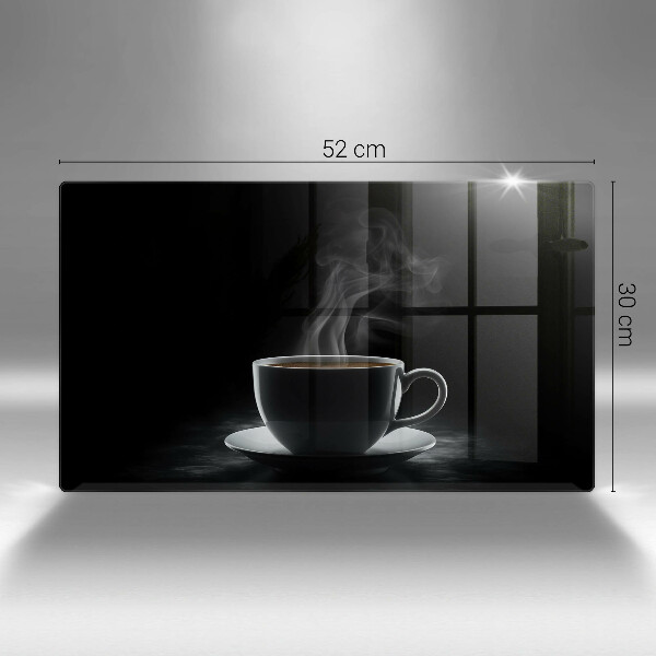 Tocător din sticlă ceașcă fierbinte de cafea