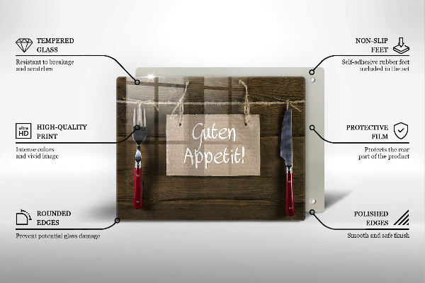 Tocător din sticlă Guten Apetit