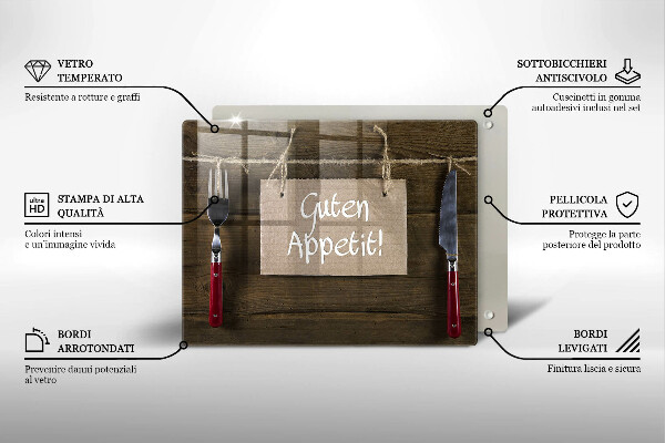 Tocător din sticlă Guten Apetit