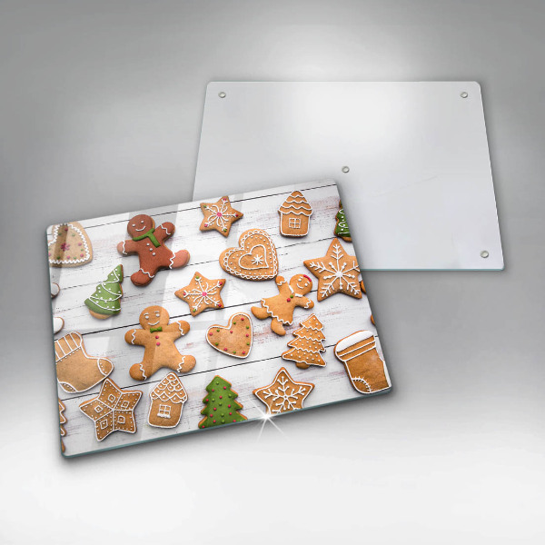Tocător din sticlă Turtă dulce de Crăciun