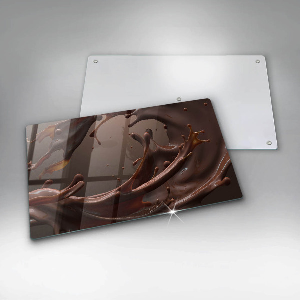 Tocător din sticlă Ciocolata lichida