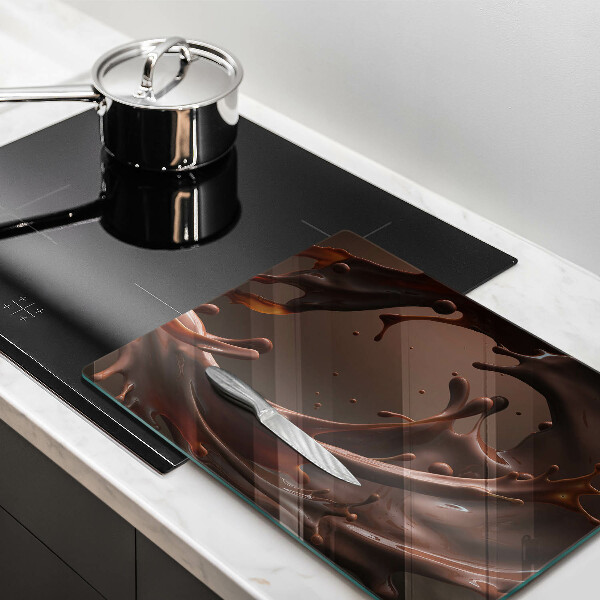 Tocător din sticlă Ciocolata lichida