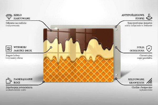Tocător din sticlă Ilustrație de cornet de înghețată