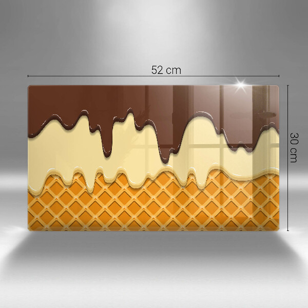 Tocător din sticlă Ilustrație de cornet de înghețată