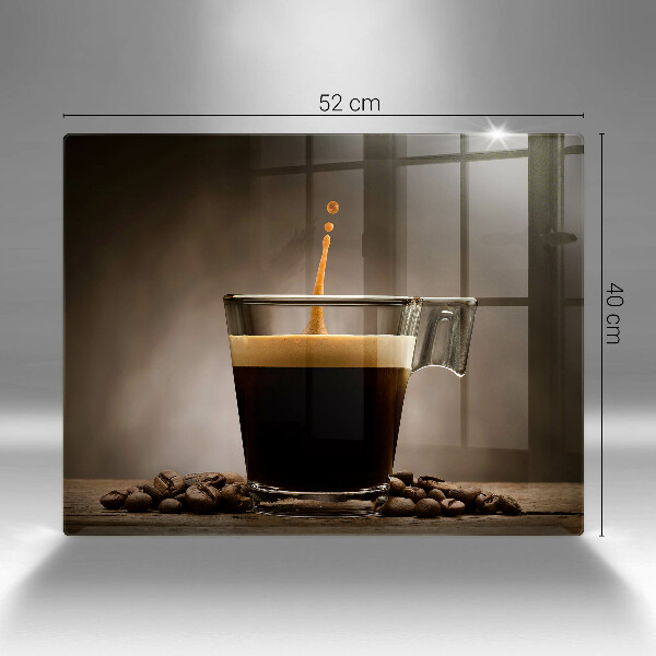 Tocător din sticlă Sticlă și boabe de cafea