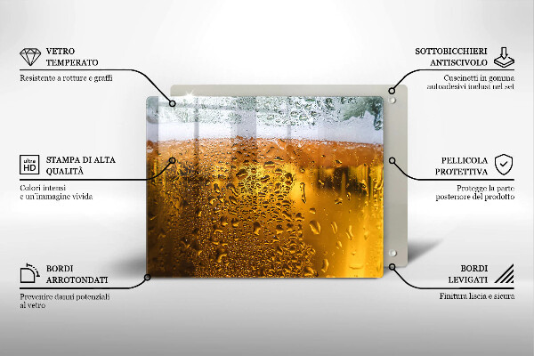 Tocător din sticlă pahar umed de bere