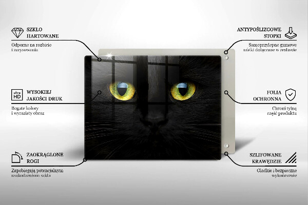 Tocător din sticlă Ochi de pisică de animale