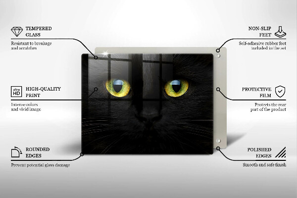 Tocător din sticlă Ochi de pisică de animale