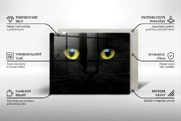 Tocător din sticlă Ochi de pisică de animale