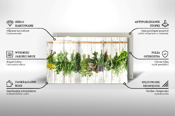Tocător din sticlă Ierburi și plante uscate