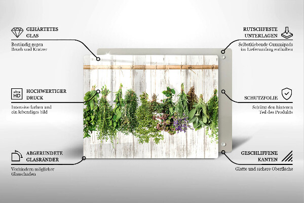 Tocător din sticlă Ierburi și plante uscate