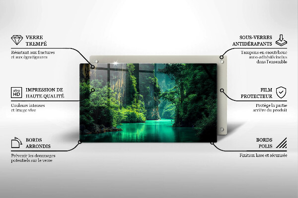 Tocător din sticlă Peisaj lagunar